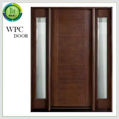 Giá tốt. Composite Double Glass WPC Sliding Door Residential PVC Laminated bề mặt hoàn thiện trực tuyến