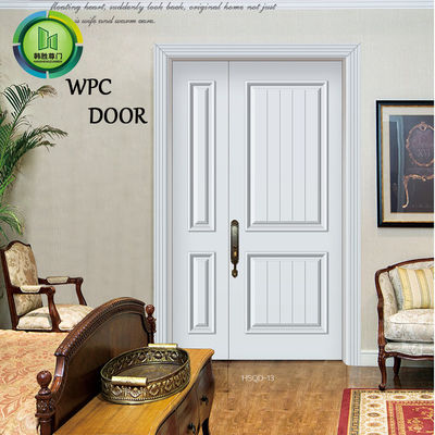 Giá tốt. Composite WPC Modern Double Entry Doors PVC laminated Sử dụng khách sạn trực tuyến