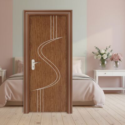 Giá tốt. Cửa nội thất WPC cách nhiệt và cách âm với khung composite rỗng chống ẩm cho nhà ở và thương mại trực tuyến