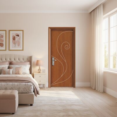Chất liệu kết hợp rỗng bền WPC cửa nội thất chống ẩm cách nhiệt thích hợp cho phòng ngủ phòng khách và văn phòng